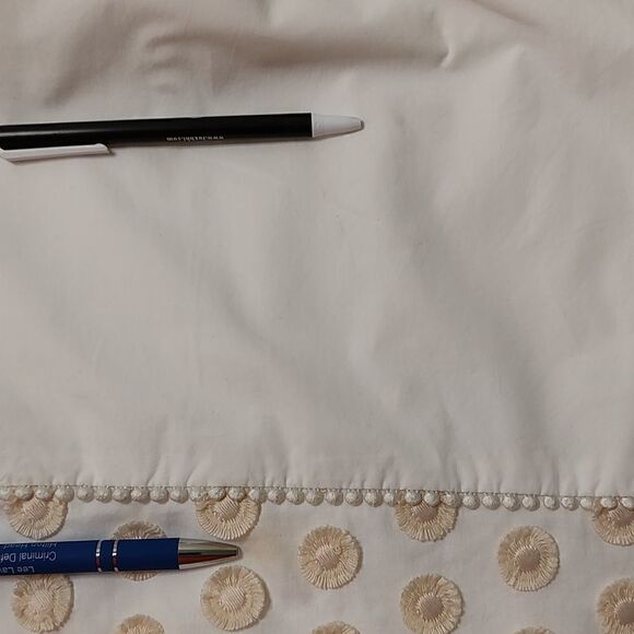 J. Crew Ivory Bell Sleeve Dot Fringe Fully Lined Cotton Dress Size 6Tall Preppy - Picture 8 of 8